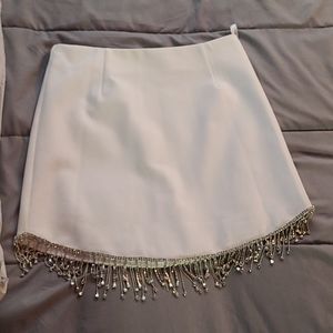 White two piece skirt set